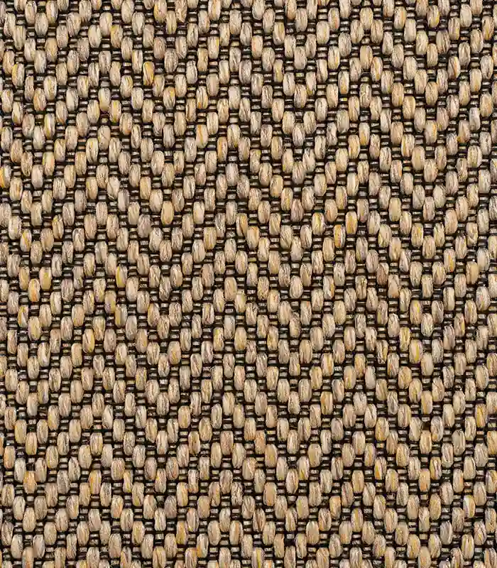 Chevron rug with natural jute zigzag weave.